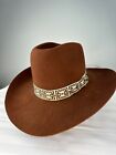 Biltmore Western Cowboy Hat 7 1/2 South Western Reddish Brown