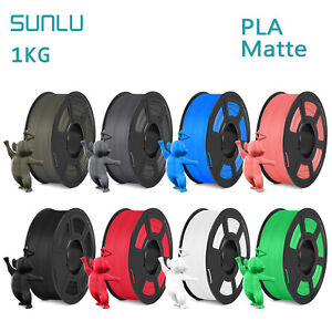 SUNLU PLA Matte 3D Printer Filament 1.75mm 1KG Shine-Free for Good Details Spool