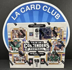 2022 Panini Contenders Football 1st Off The Line (FOTL) Sealed Hobby Box 5 Autos