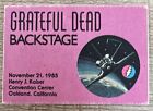 New ListingGrateful Dead Backstage Pass 11-20-85 Henry J Kaiser Oakland Rick Griffin 1985