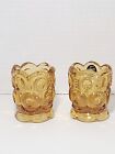 Vintage LE Smith Amber Moon and Stars Toothpick Holder Lot of 2