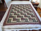 Hand Quilted PATCH MAGIC Cotton PATCHWORK PLAID QUILT/WALL HANGING - 48