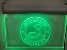 $25 OFF** RARE BROOKLYN BREWERY LED NEON EMERALD GREEN LIGHT SIGN 12X8 3/4