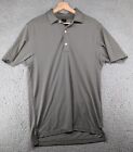 Dunning Golf Polo Shirt Mens Small Gray Short Sleeve Patterned Collared EUC