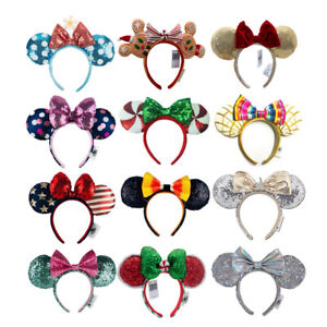 110 Styles Disney Parks Bow Minnie Mouse Ears Loungefly Marvel Sequin Headband