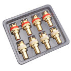 8PCS RCA CMC Female Red White RCA Socket Chassis  Phono Copper Plug Connector