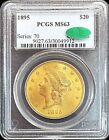 1895 GOLD USA $20 DOLLAR LIBERTY DOUBLE EAGLE COIN PCGS MS 63 CAC