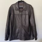 Wilsons Leather Zip Up Moto Jacket-Brown-Men's Size Small