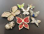 Vintage Butterfly Brooches Lot -Juliana, Monet, Kirks Folly & Unsigned Beauties