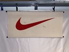 Nike Vintage Retail Banner Sign Poster Canvas Swoosh Canvas 46x22 Dowels