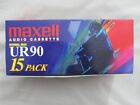 MAXELL AUDIO CASSETTE TAPES 15 PACK NORMAL BIAS UR90 MUSIC RECORDING