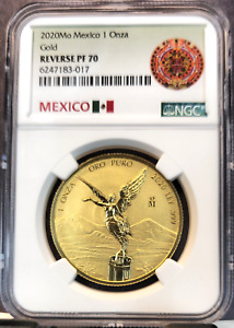 2020 MEXICO LIBERTAD GOLD 1 ONZA NGC REVERSE PF 70 RARE KEY DATE ONLY 250 MINTED
