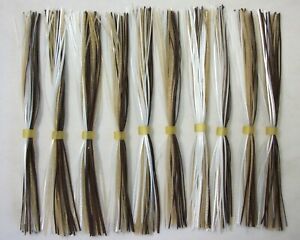10 Spinnerbait Skirts for 3/8 oz & 1/2 oz Spinnerbaits Color: BROWN, GOLD, WHITE
