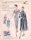 1955 Vintage VOGUE Sewing Pattern B34 COAT & DRESS (1114R)