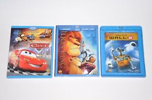 New Listing(3) Blu-Ray DVD Disney Movie Lot - The Lion King / Wall E / Cars