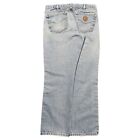 Vintage Carhartt Jeans Mens 34x30 Denim Pants Straight Leg 90s Faded Light Wash