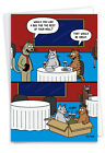 1 Funny Anniversary Card With Envelope - Cat Pack