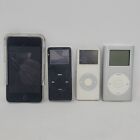 Ipod Lot Of 4 For Parts And Repair (2) Nano, Ipod Touch, Vintage Early Ipod
