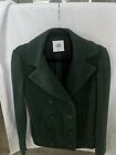CAbi Love Carol Collection Double Breasted Knit Pea Coat Emerald Green Women's S