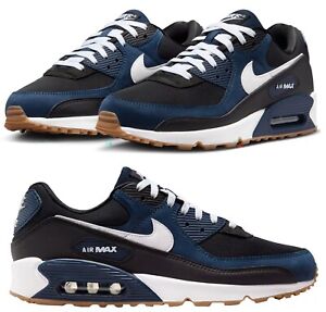 New NIKE Air Max 90 Men's Retro  Athletic Sneakers shoes black blue all sizes