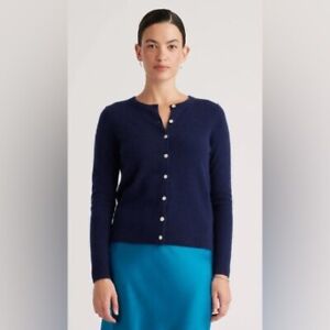 Quince Mongolian Cashmere Cardigan Sweater in Navy - Various