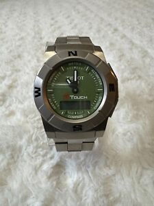 TISSOT T-Touch Treck Titanium Watch Alarm World Time Quartz T001.520 A