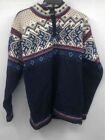 Dale Of Norway Mens Multicolor Fair Isle Quarter-Zip Pullover Sweater Size Small
