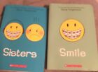 Raina Telgemeier Smile & Sisters Graphic Novels Books Lot of 2