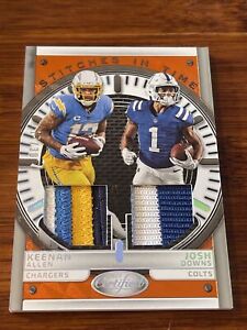 New Listing2023 Certified Keenan Allen Josh Downs 4 Color Dual Patch #/30 RC #SITD-7 RG