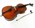 New Solid Wood Cello 4/4 Size, Good Set-up +Prelude Strings + Bow + Bag + Rosin