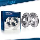 Pair Front Drilled and Slotted Disc Brake Rotors Set for 2015-2020 Ford Mustang