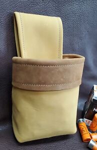 Nubuck leather shotgun shell bag pouch skeet, sporting clays, trap