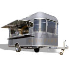 Curved Stainless Steel Customized Enclosed Mobile Concession Food VendingTrailer