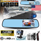 New Listing1080P Rearview Mirror Car DVR Dual Dash Cam Camera Front Rear HD Video Recorder