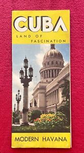 CUBA LAND OF FASCINATION 1946 TRAVEL BROCHURE - POST WWII ENTICEMENT TO PARADISE