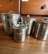 Vintage Lifestyle Stainless Steel 4 pc Canister Set Korea