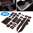 Liner Accessories For Toyota Tacoma 2016-2022 Cup Console Door Pocket Insert Red