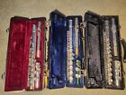 Lot Of Three Flutes Selmer Bundy II, Schill German Engineering, Armstrong, As Is