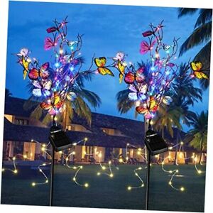New ListingSolar Garden Decorative Butterfly Colorful Butterfly Warm Light