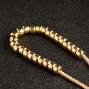 20pcs Brass Spacer Beads Paracord Bead Lanyard Bead 4mm Hole