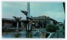 Divine Gardens And Motor Inn Hotel Water Fountain Turlock California CA Postcard