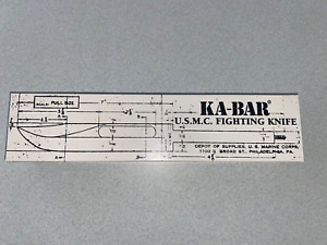 KA-BAR USMC  Fixed Blade Knife Box Olean NY 02-9106 KOREAN 50TH ANNIVERSARY