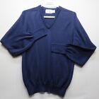 Vintage PENN'S LANDING USA Womens Size Large Navy Blue V-Neck Pullover Sweater
