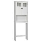 Over The Toilet Storage Cabinet Bathroom Cupboard w/Adjustable Shelf & 2 Doors