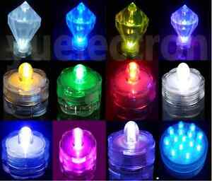 12/24/36 Led Submersible Waterproof Wedding Floral Decoration Party Tea Light