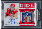 Travis Kelce 2019 National Treasures Colossal NFL SHIELD LOGO PATCH AUTO #D 1/1