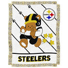 Pittsburgh Steelers Triple Woven Jacquard Baby Throw Knit Blanket
