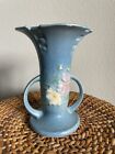 New ListingRoseville Art Pottery 1940's Blue Cosmos 2 Handle Vase 947-6 *Chips*
