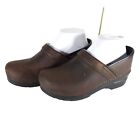 Dansko Women's Brown Oiled Leather EU38 US7-7,5 Professional Work Clogs Shoes
