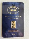 1 Gram 999.9 Fine Gold Sealed IGR Gold Bar Bullion Exchanges 24K Assay